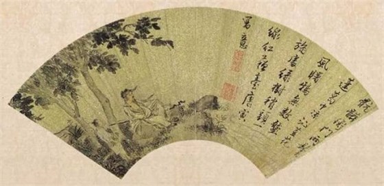 唐伯虎畫(huà)扇圖片