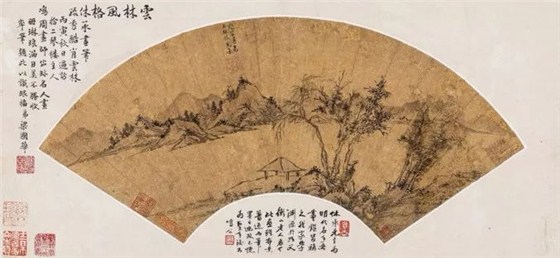 文徵明書畫創作扇面