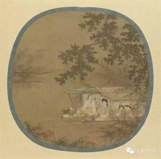 明·仇英 《船人形圖》