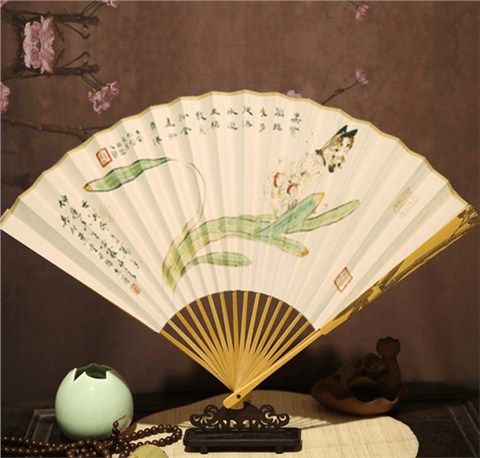 鑲嵌竹子竹扇
