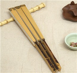 嵌龜片玉竹折扇