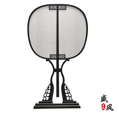 高檔空白緙絲面工藝團(tuán)扇