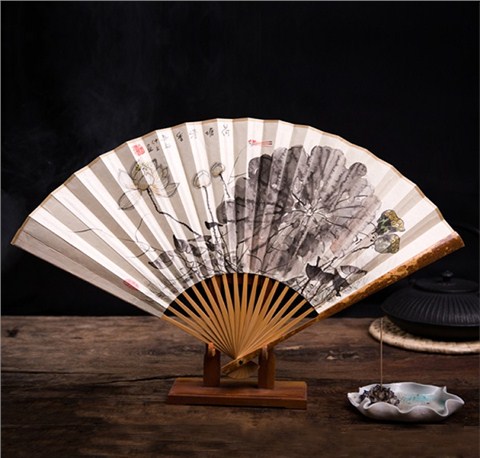 精品山花竹書畫折扇