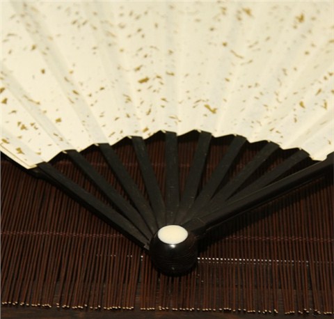 紅木嵌牛骨折扇十八羅漢