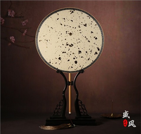 真絲灑金面工藝團扇