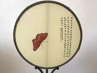 團扇圖片手繪蝴蝶圖賞析