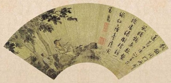 唐伯虎畫扇圖片