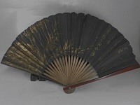 黑紙折扇真金書畫扇面創作技巧