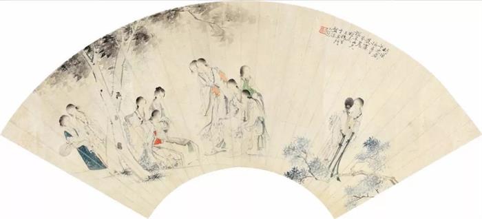 文徵明書畫創作扇面