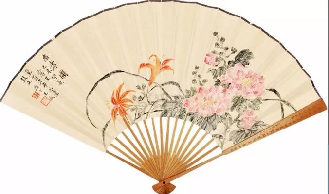清·王武《忠孝圖》折扇
