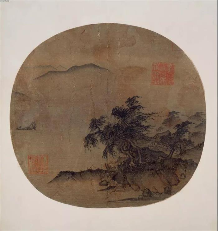 南宋·夏圭 《風雨山水 》