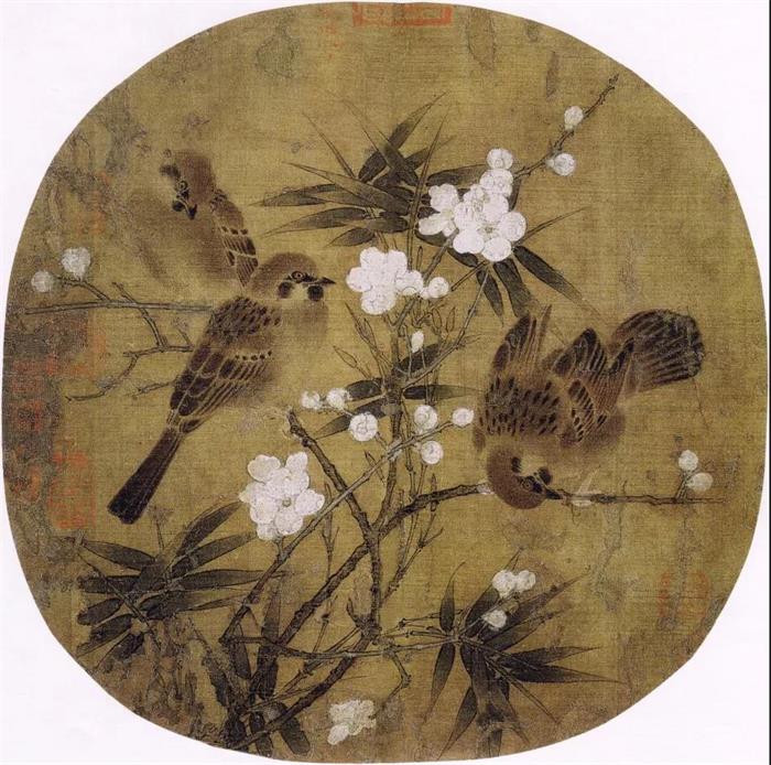 南宋 《梅竹戲雀圖》