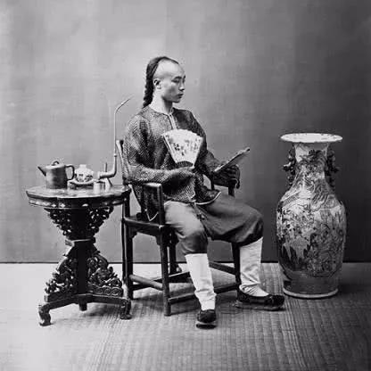 古代執扇畫像